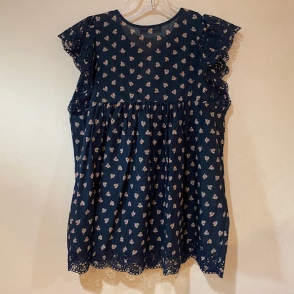 Ulla Johnson Flutter Sleeve Cotton Top Size 4 - Picture 2 of 7